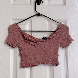 Shirred crop top